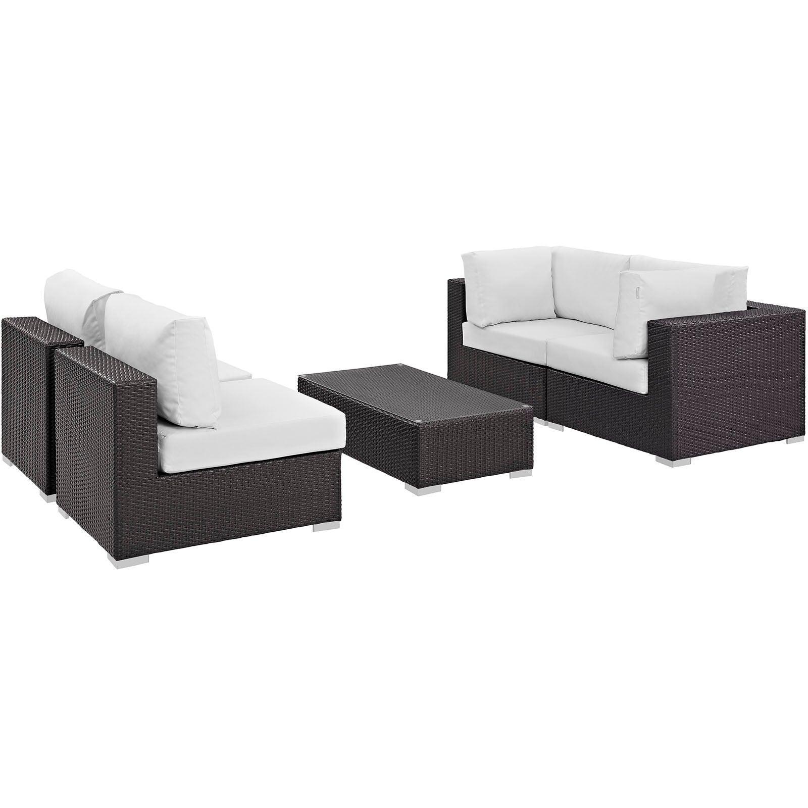 Modway Convene 5 Piece Outdoor Patio Sectional Set, EEI-2163 FredCo