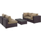 Modway Convene 5 Piece Outdoor Patio Sectional Set, EEI-2163 FredCo