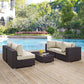 Modway Convene 5 Piece Outdoor Patio Sectional Set, EEI-2163 FredCo