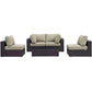 Modway Convene 5 Piece Outdoor Patio Sectional Set, EEI-2163 FredCo