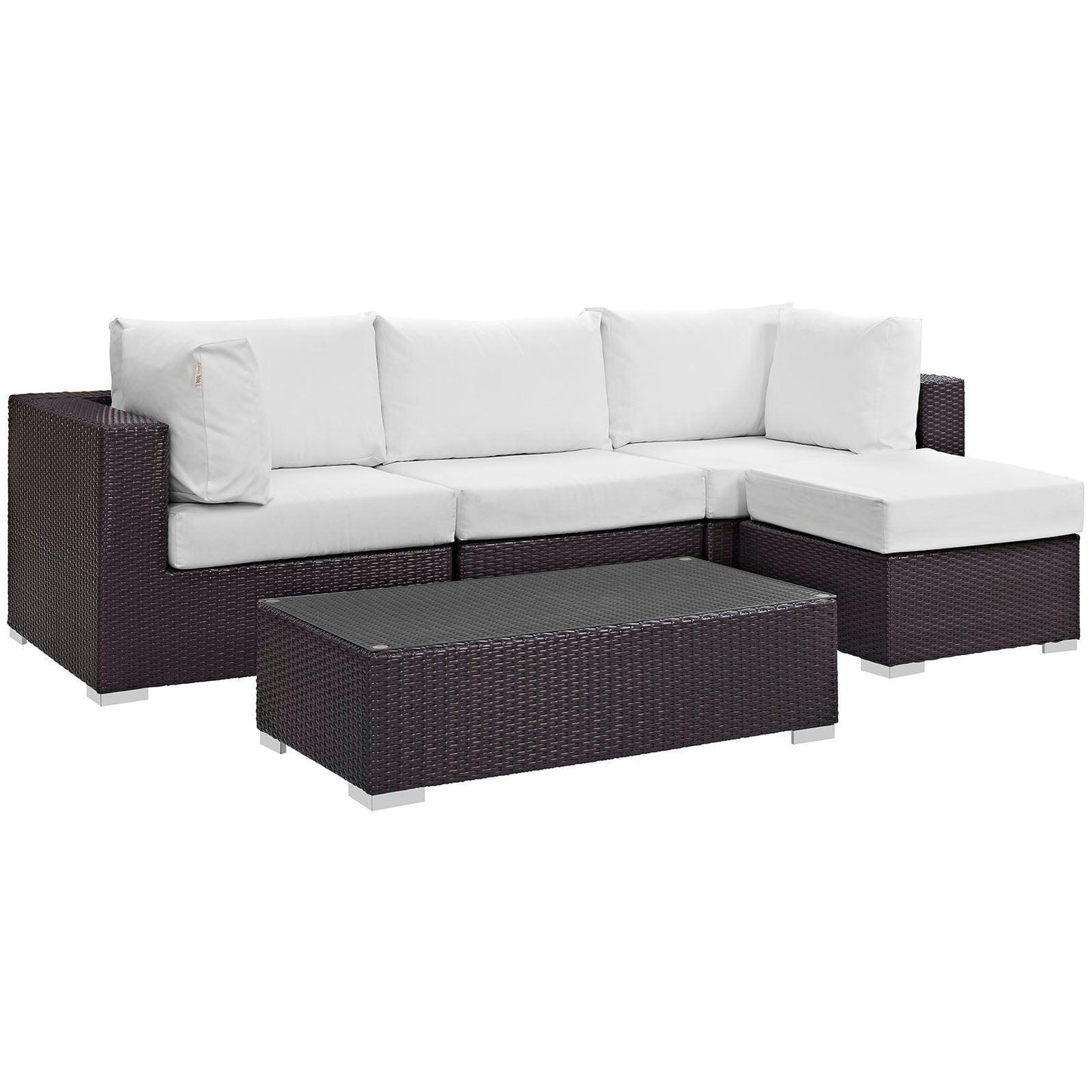 Modway Convene 5 Piece Outdoor Patio Sectional Set, EEI-2172 FredCo
