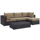 Modway Convene 5 Piece Outdoor Patio Sectional Set, EEI-2172 FredCo