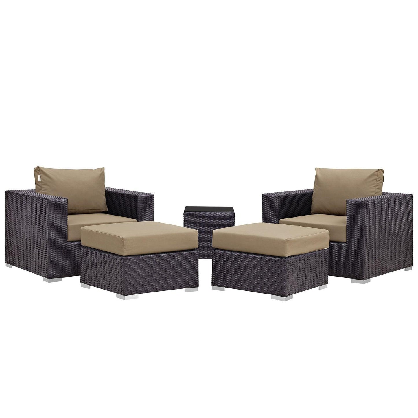 Modway Convene 5 Piece Outdoor Patio Sectional Set, EEI-2201 FredCo