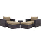 Modway Convene 5 Piece Outdoor Patio Sectional Set, EEI-2201 FredCo