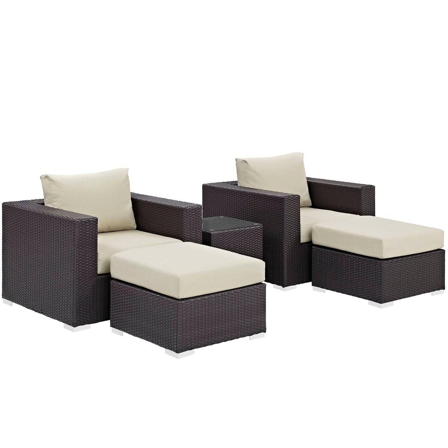 Modway Convene 5 Piece Outdoor Patio Sectional Set, EEI-2201 FredCo