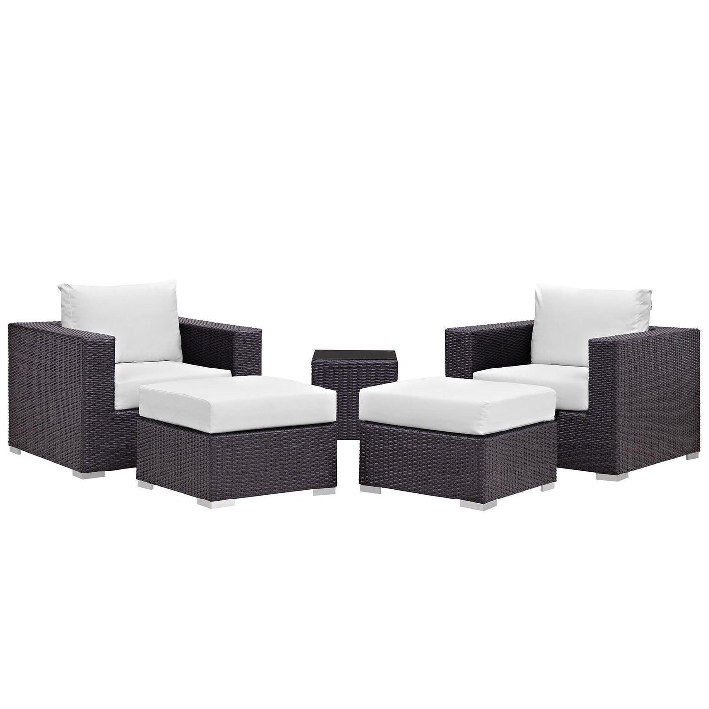 Modway Convene 5 Piece Outdoor Patio Sectional Set, EEI-2201 FredCo