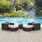 Modway Convene 5 Piece Outdoor Patio Sectional Set, EEI-2366 FredCo