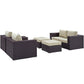 Modway Convene 5 Piece Outdoor Patio Sofa Set FredCo