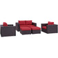 Modway Convene 5 Piece Outdoor Patio Sofa Set FredCo