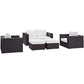 Modway Convene 5 Piece Outdoor Patio Sofa Set FredCo