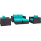 Modway Convene 5 Piece Outdoor Patio Sofa Set FredCo