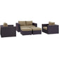 Modway Convene 5 Piece Outdoor Patio Sofa Set FredCo