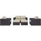 Modway Convene 5 Piece Outdoor Patio Sofa Set FredCo