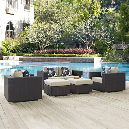 Modway Convene 5 Piece Outdoor Patio Sofa Set, EEI-2351 FredCo