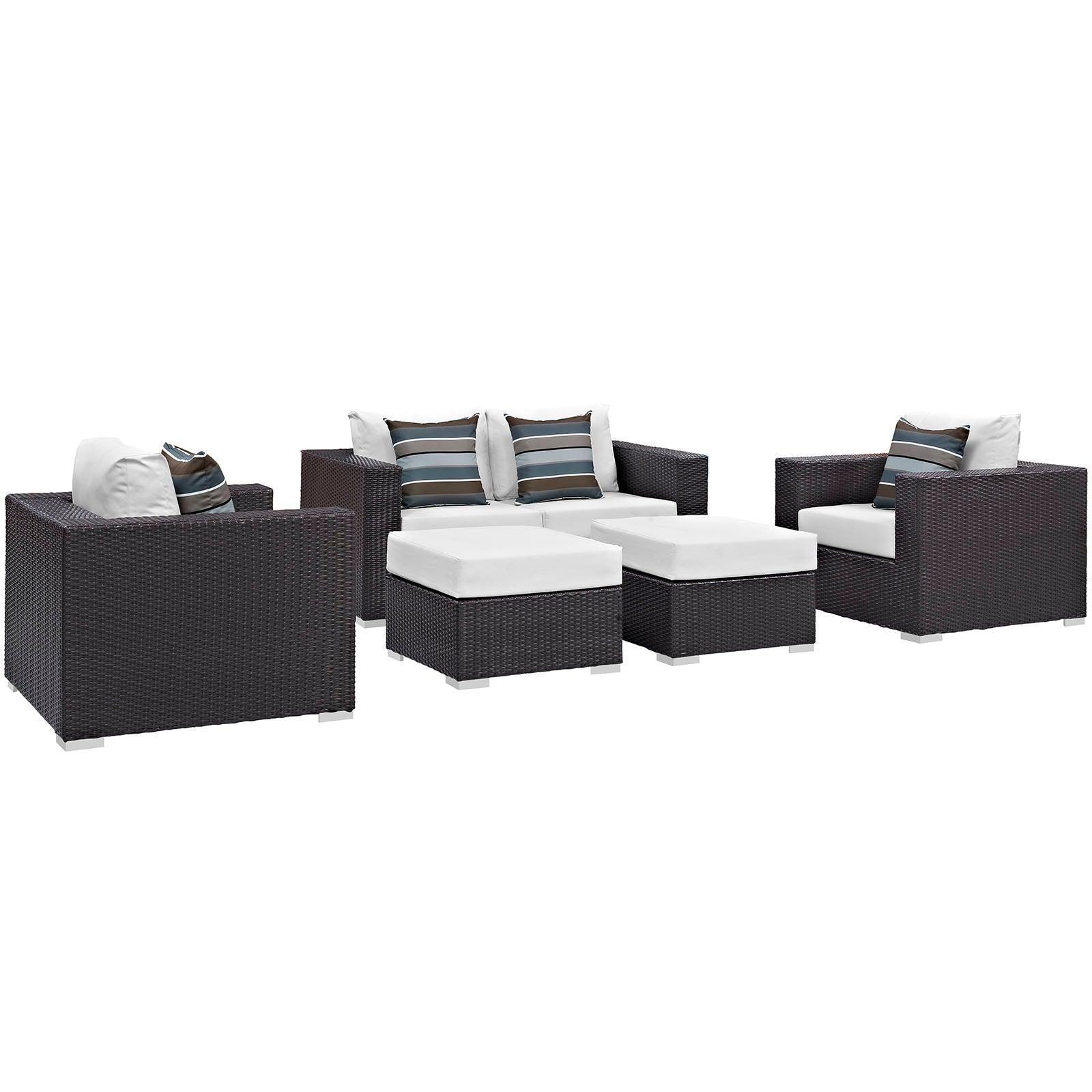 Modway Convene 5 Piece Outdoor Patio Sofa Set, EEI-2351 FredCo