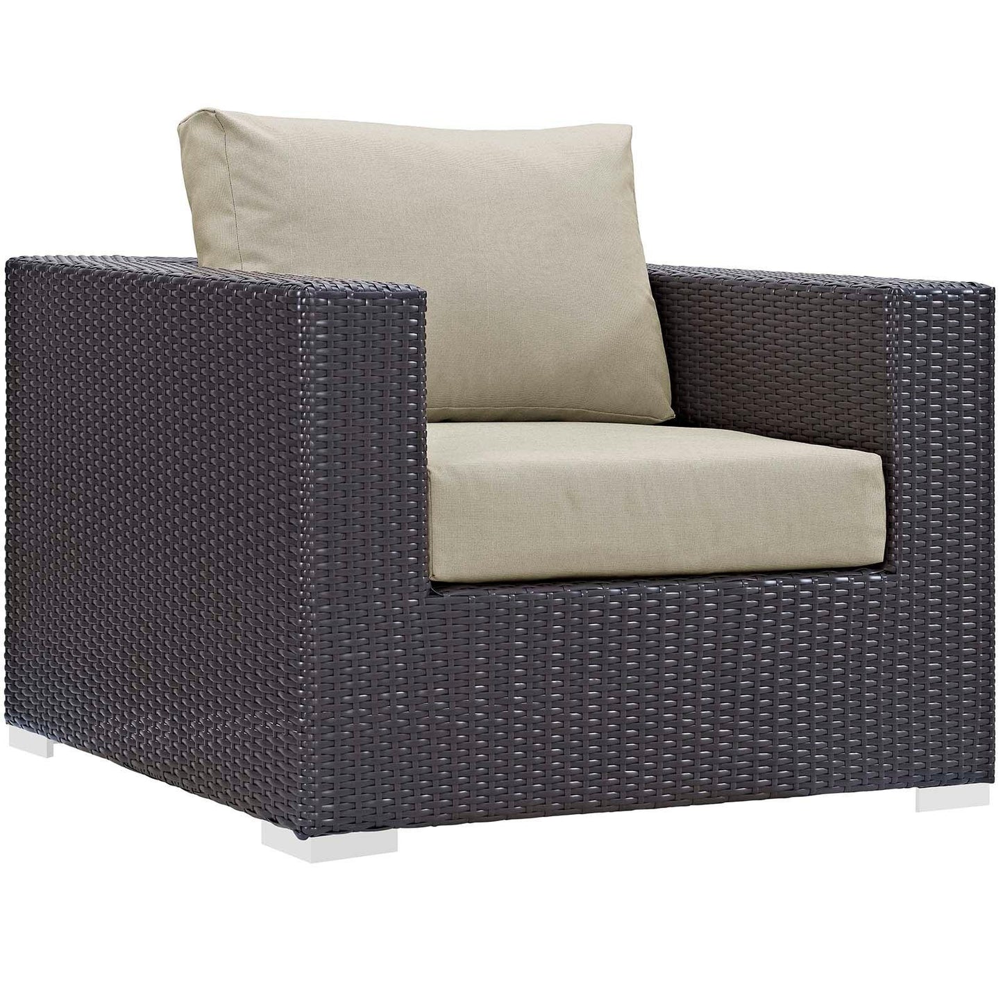 Modway Convene 5 Piece Set Outdoor Patio with Fire Pit FredCo