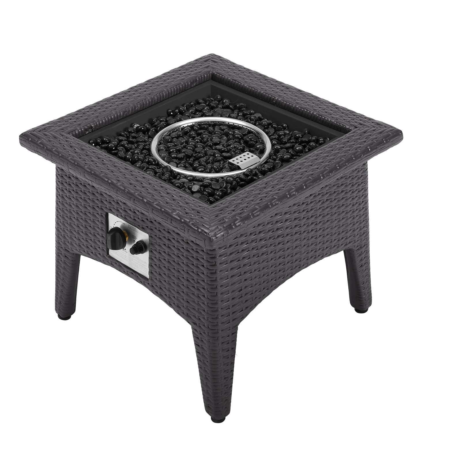 Modway Convene 5 Piece Set Outdoor Patio with Fire Pit FredCo