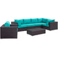 Modway Convene 7 Piece Outdoor Patio Sectional Set FredCo