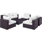 Modway Convene 7 Piece Outdoor Patio Sectional Set, EEI-2164 FredCo