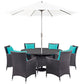 Modway Convene 8 Piece Outdoor Patio Dining Set FredCo