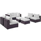 Modway Convene 8 Piece Outdoor Patio Sectional Set, EEI-2204 FredCo