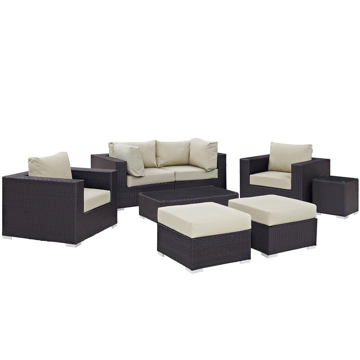 Modway Convene 8 Piece Outdoor Patio Sectional Set, EEI-2206 FredCo