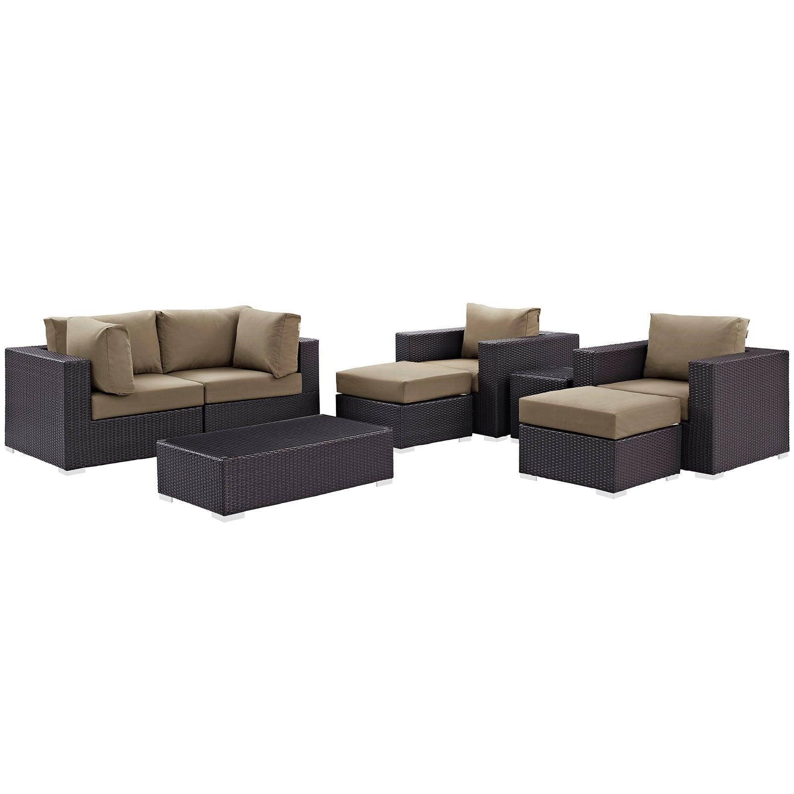 Modway Convene 8 Piece Outdoor Patio Sectional Set, EEI-2206 FredCo