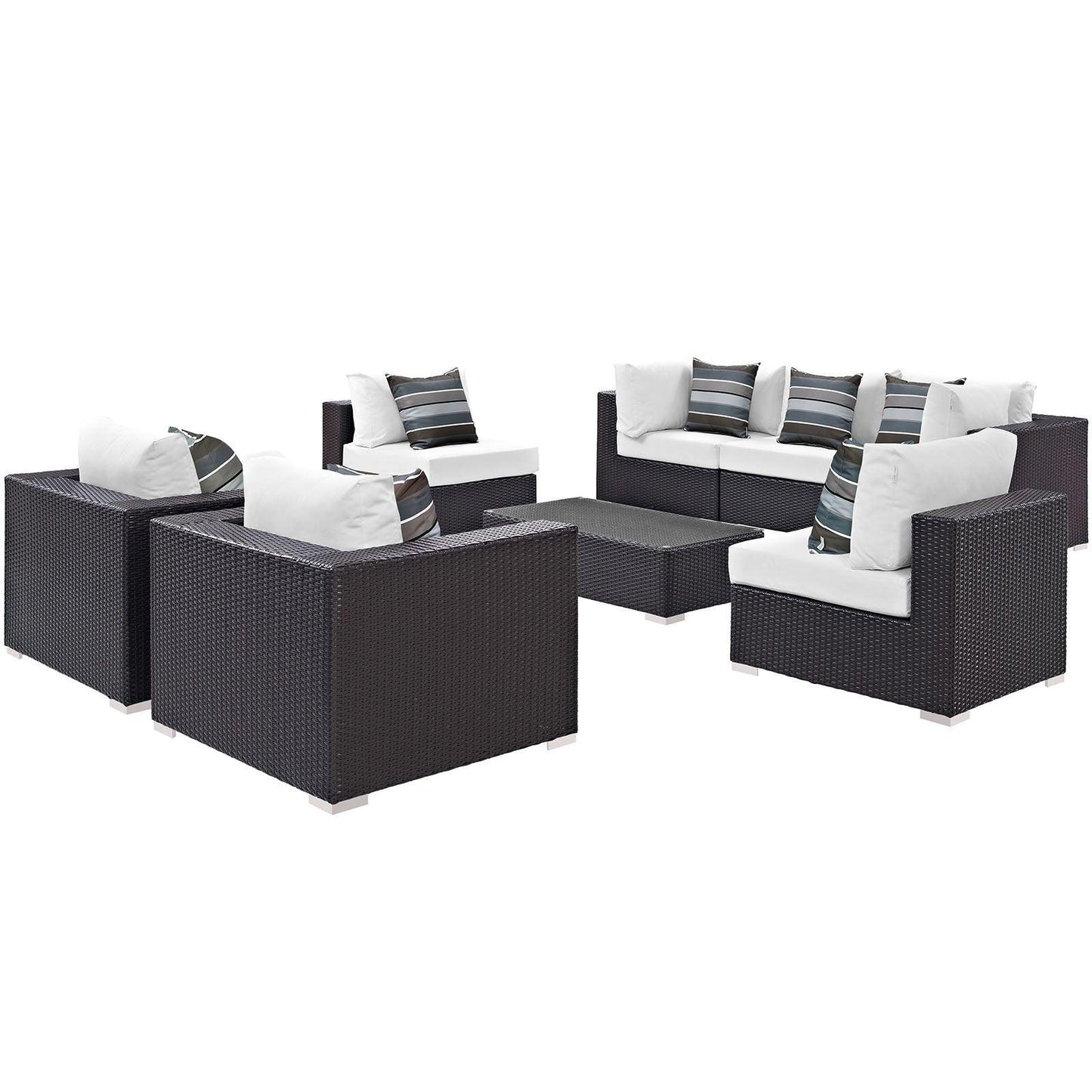 Modway Convene 8 Piece Outdoor Patio Sectional Set, EEI-2368 FredCo