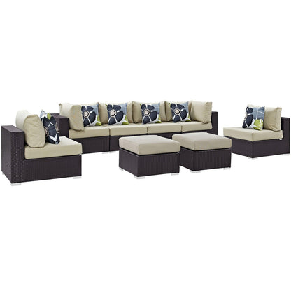 Modway Convene 8 Piece Outdoor Patio Sectional Set, EEI-2369 FredCo