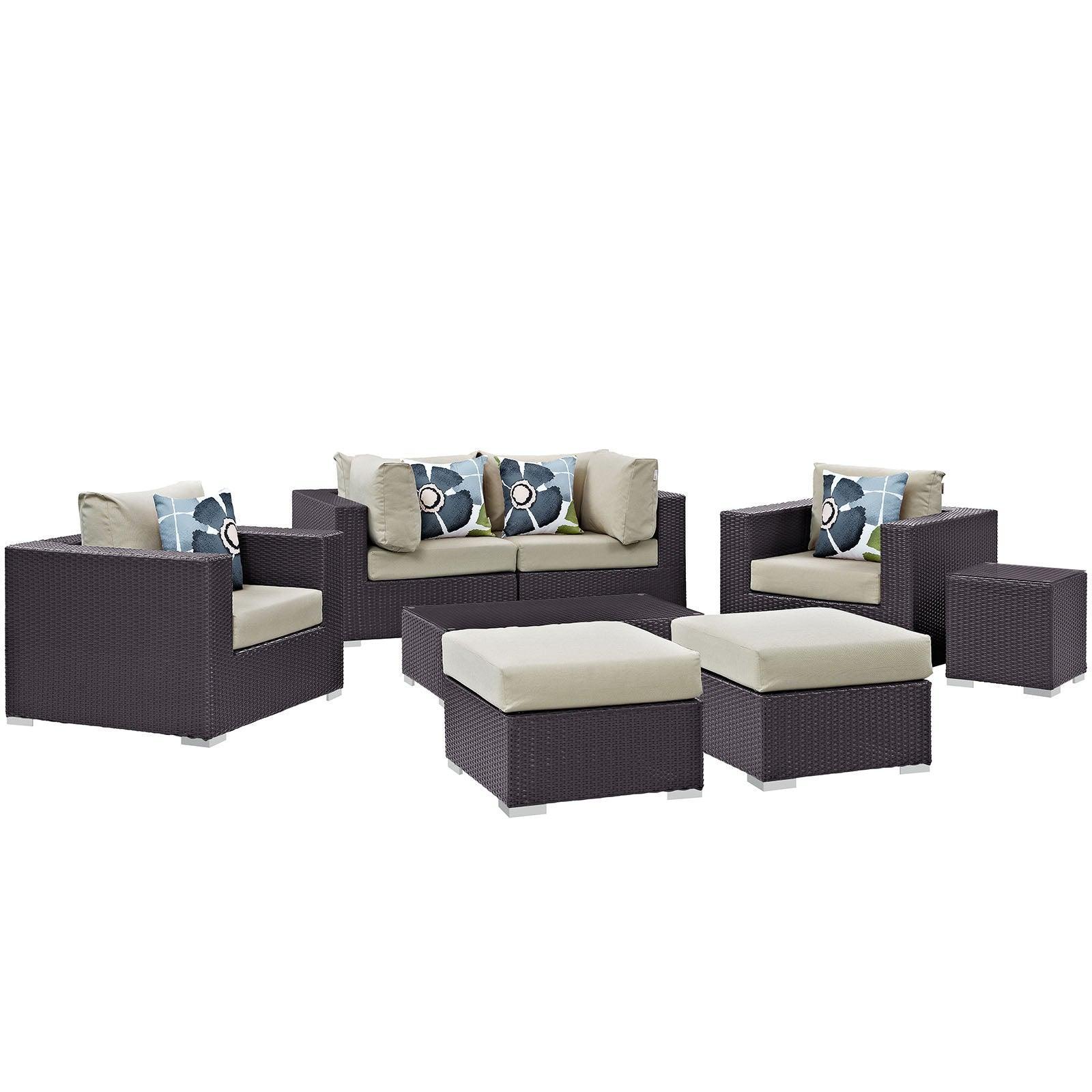 Modway Convene 8 Piece Outdoor Patio Sectional Set, EEI-2371 FredCo