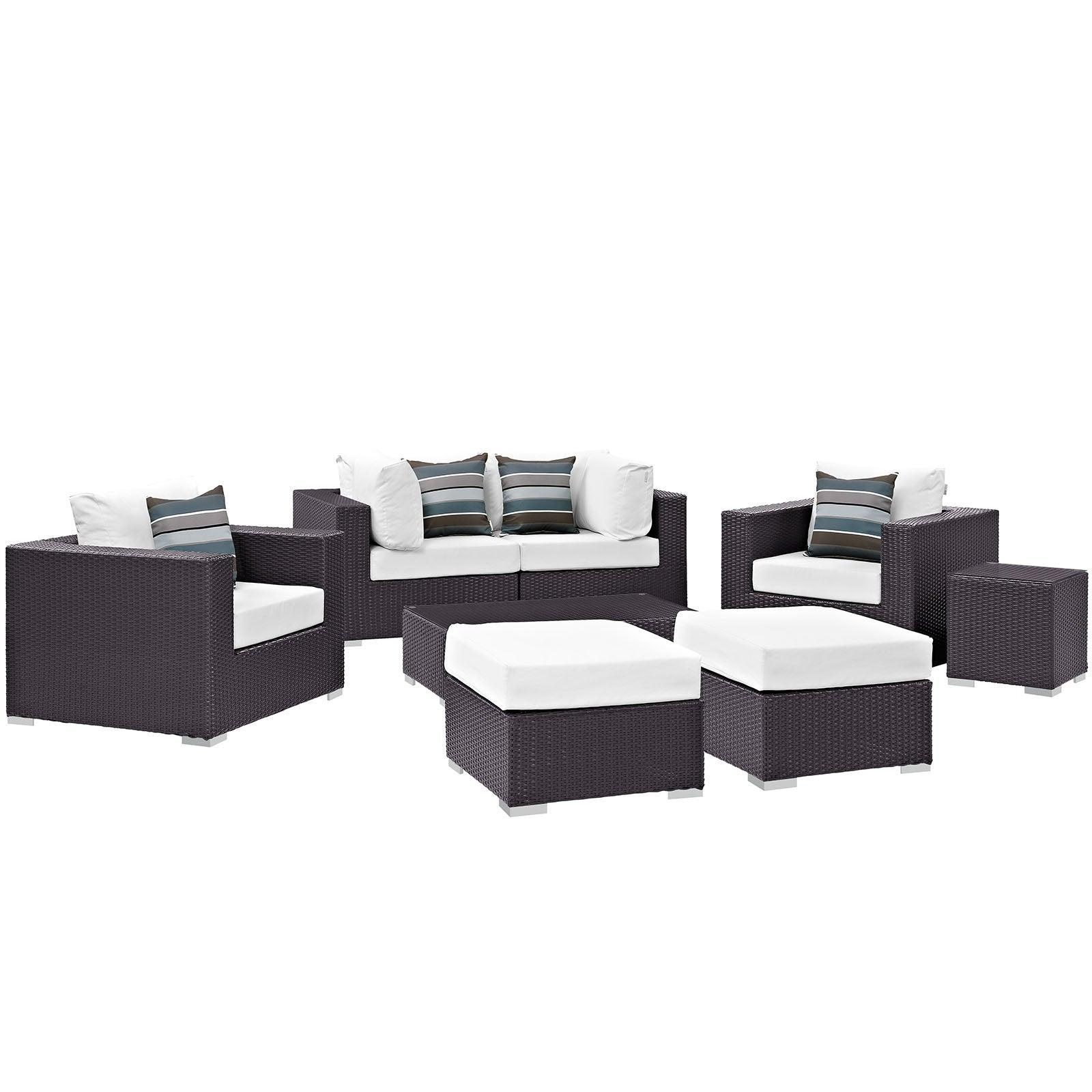 Modway Convene 8 Piece Outdoor Patio Sectional Set, EEI-2371 FredCo