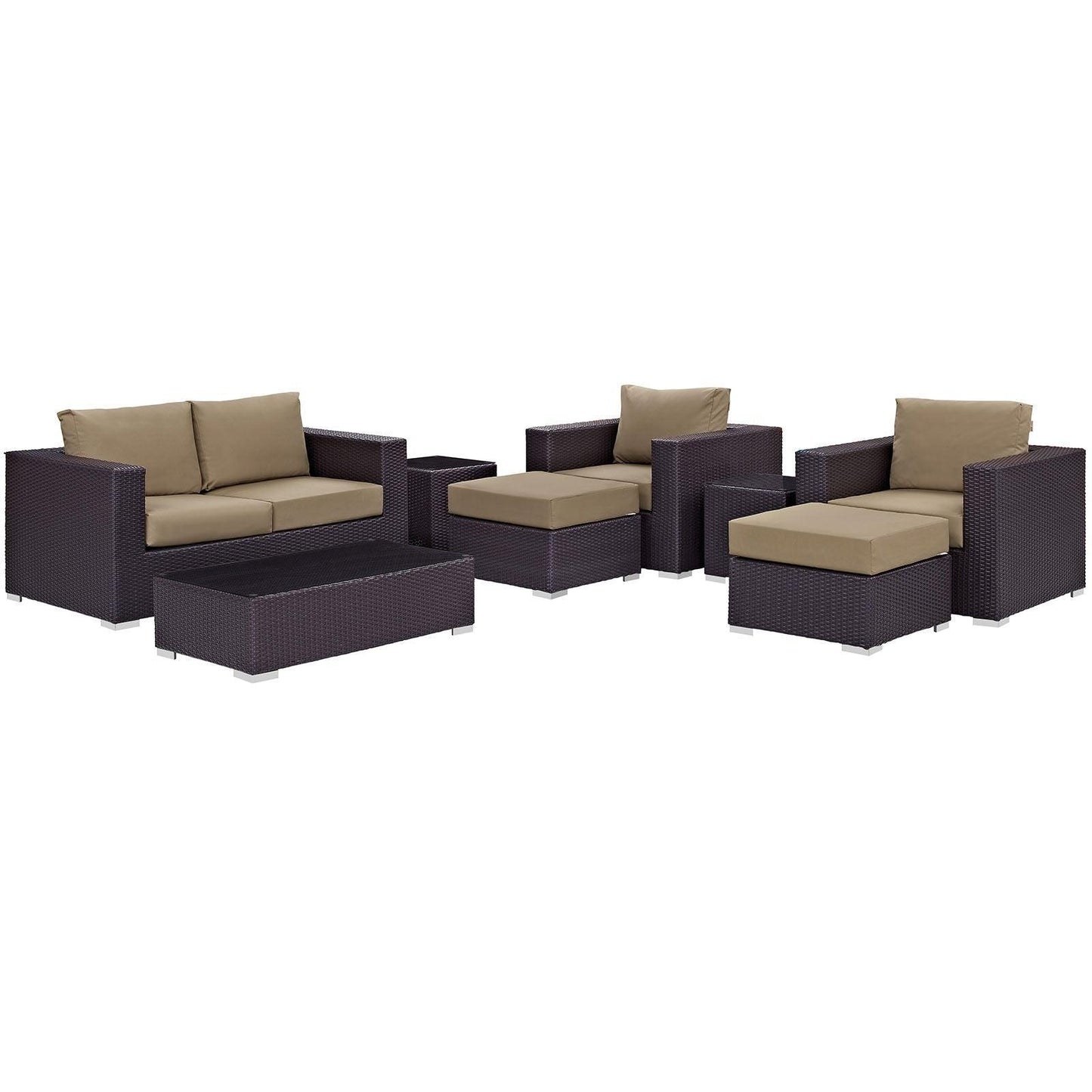 Modway Convene 8 Piece Outdoor Patio Sofa Set FredCo