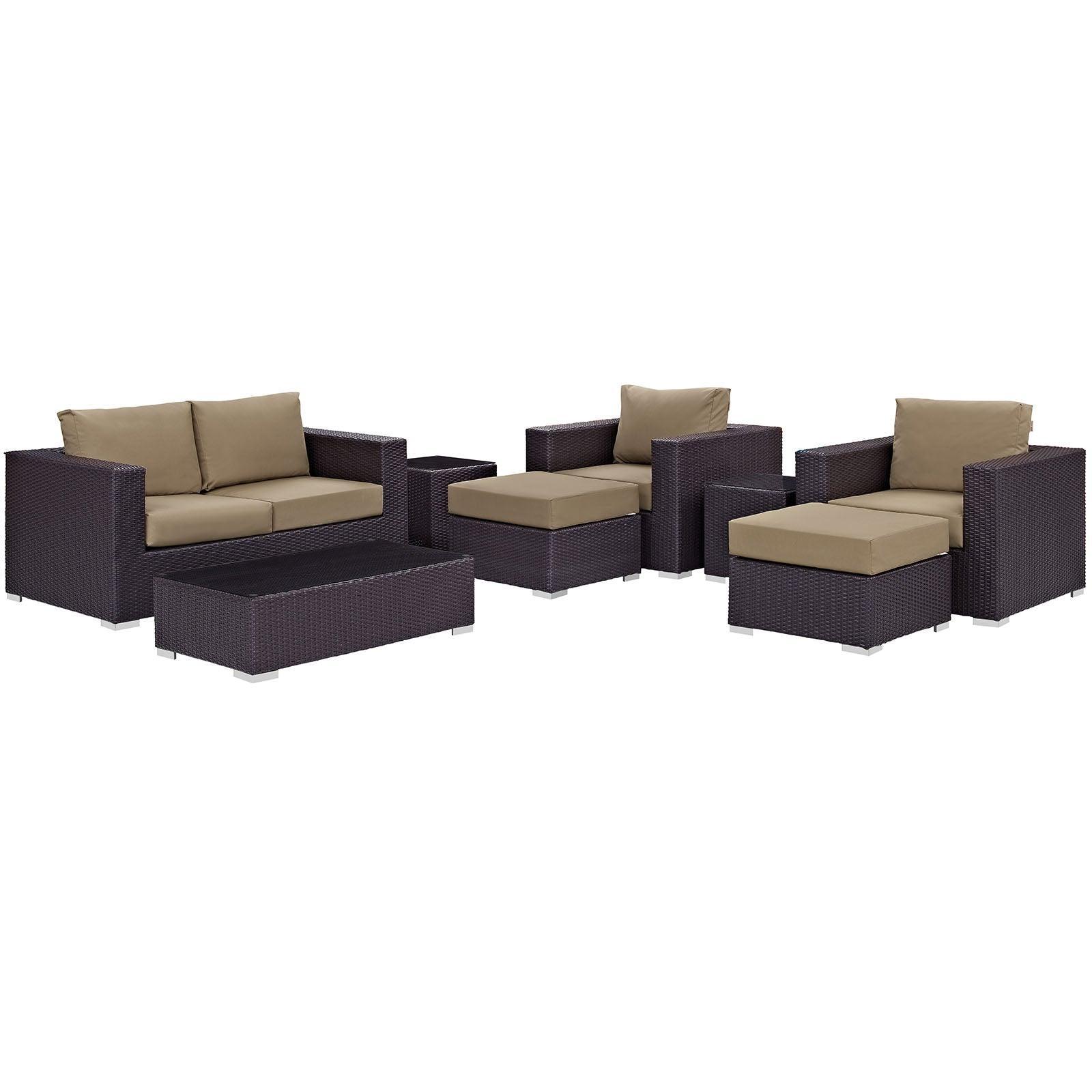 Modway Convene 8 Piece Outdoor Patio Sofa Set FredCo