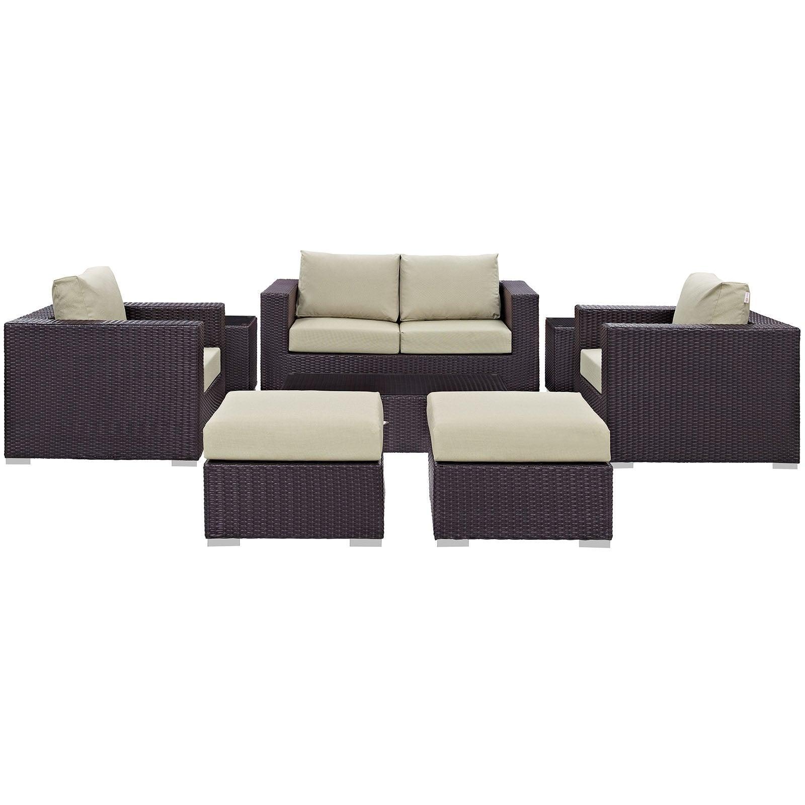 Modway Convene 8 Piece Outdoor Patio Sofa Set FredCo
