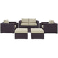 Modway Convene 8 Piece Outdoor Patio Sofa Set FredCo
