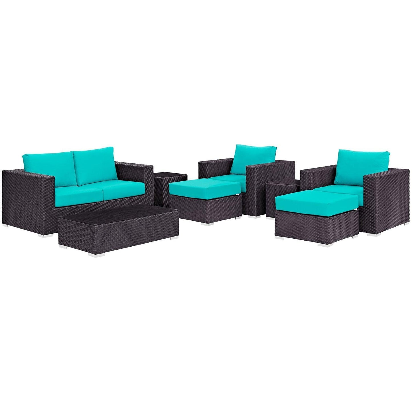 Modway Convene 8 Piece Outdoor Patio Sofa Set FredCo