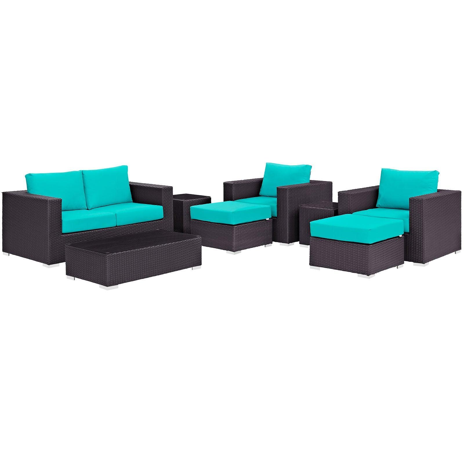 Modway Convene 8 Piece Outdoor Patio Sofa Set FredCo