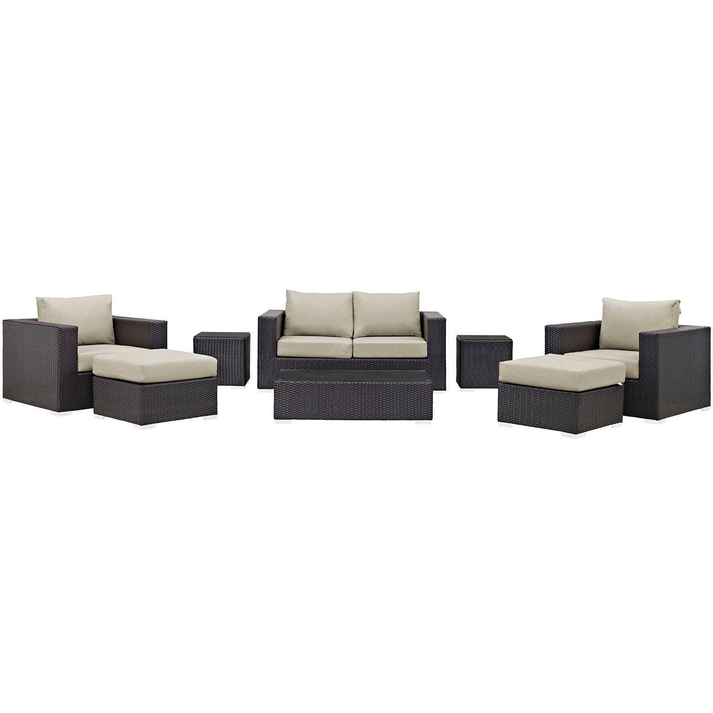 Modway Convene 8 Piece Outdoor Patio Sofa Set FredCo