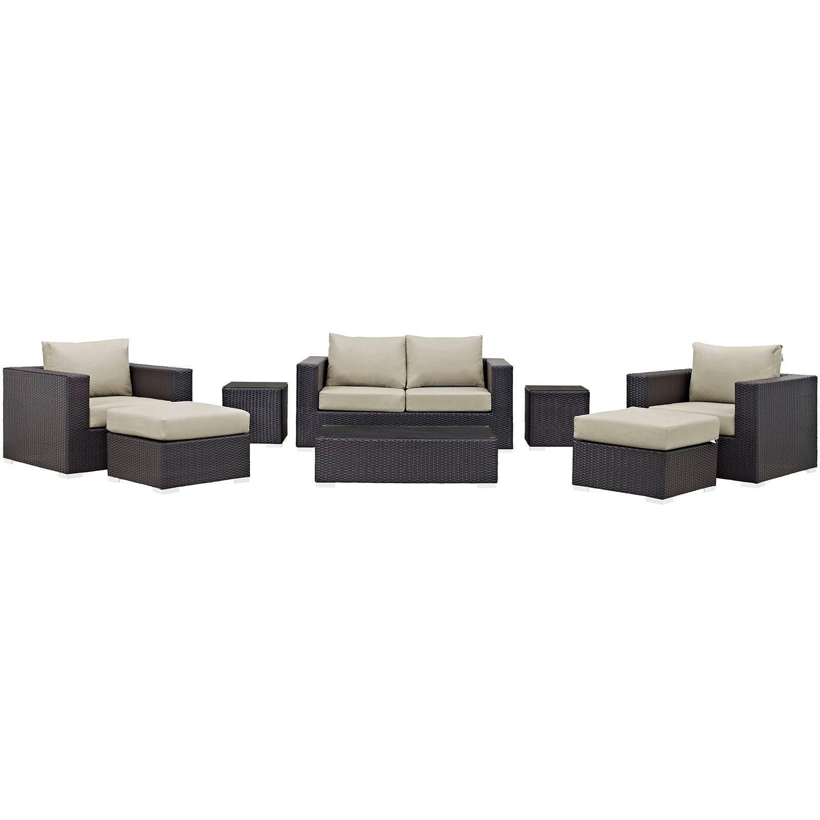 Modway Convene 8 Piece Outdoor Patio Sofa Set FredCo