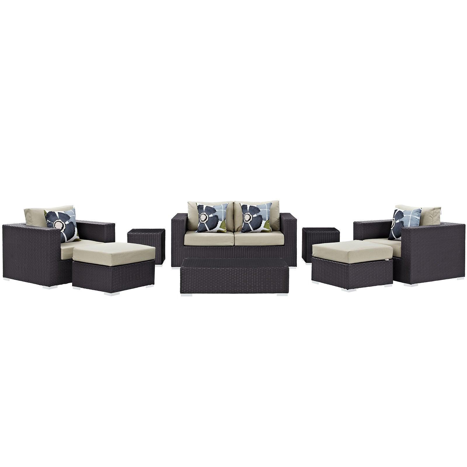 Modway Convene 8 Piece Outdoor Patio Sofa Set, EEI-2352 FredCo