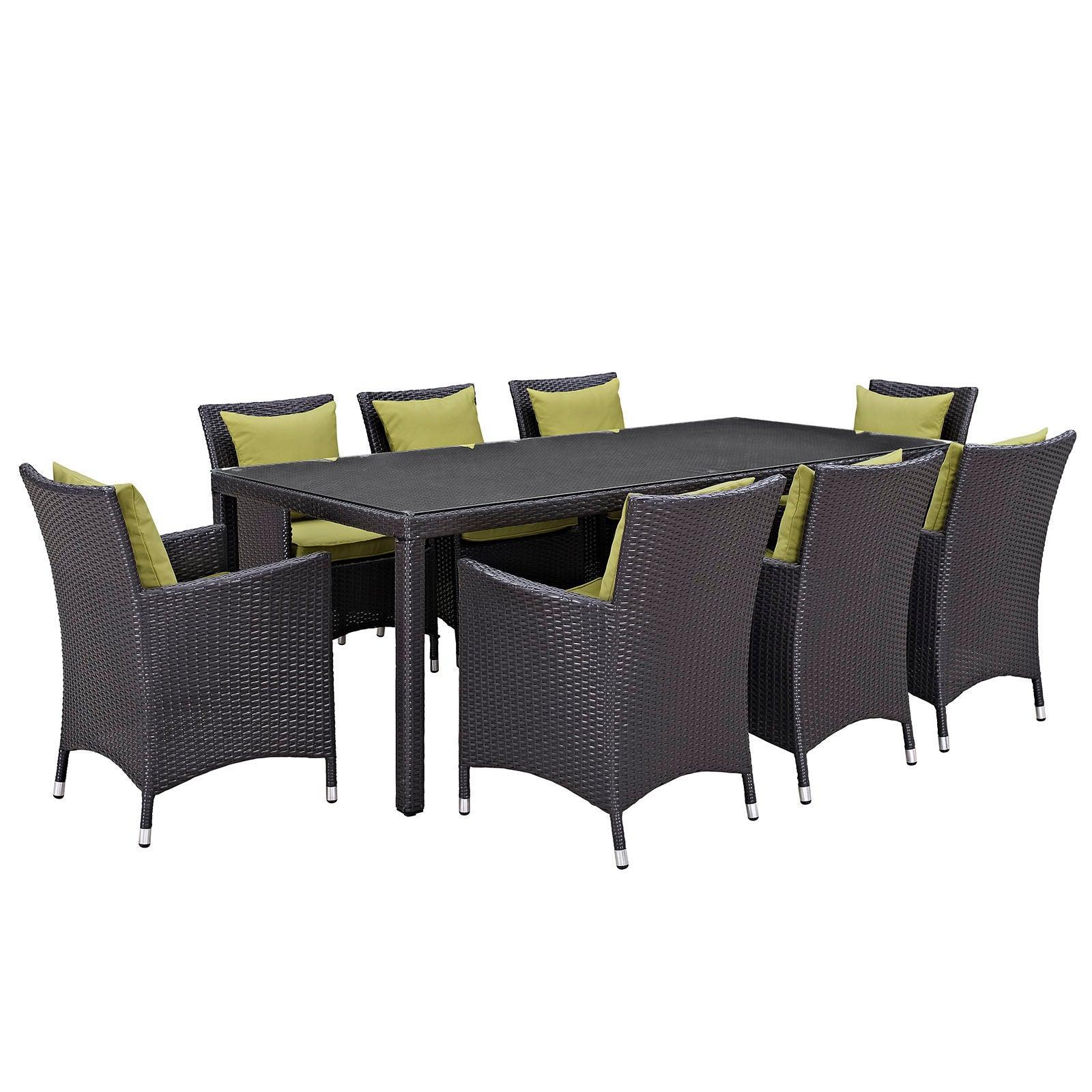 Modway Convene 9 Piece Outdoor Patio Dining Set FredCo