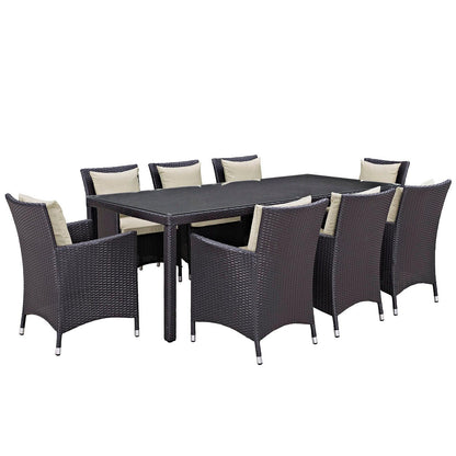 Modway Convene 9 Piece Outdoor Patio Dining Set FredCo