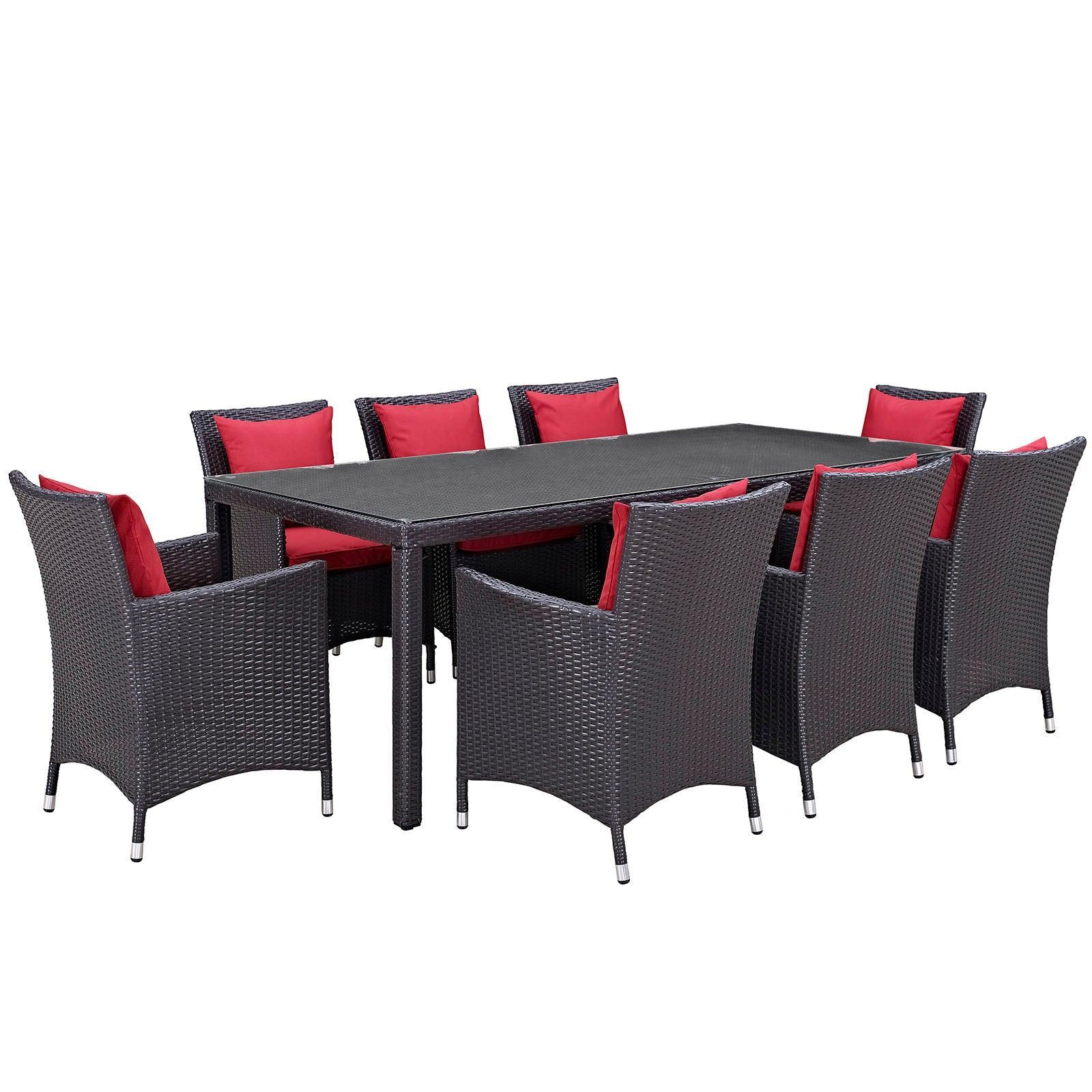 Modway Convene 9 Piece Outdoor Patio Dining Set FredCo