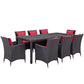 Modway Convene 9 Piece Outdoor Patio Dining Set FredCo