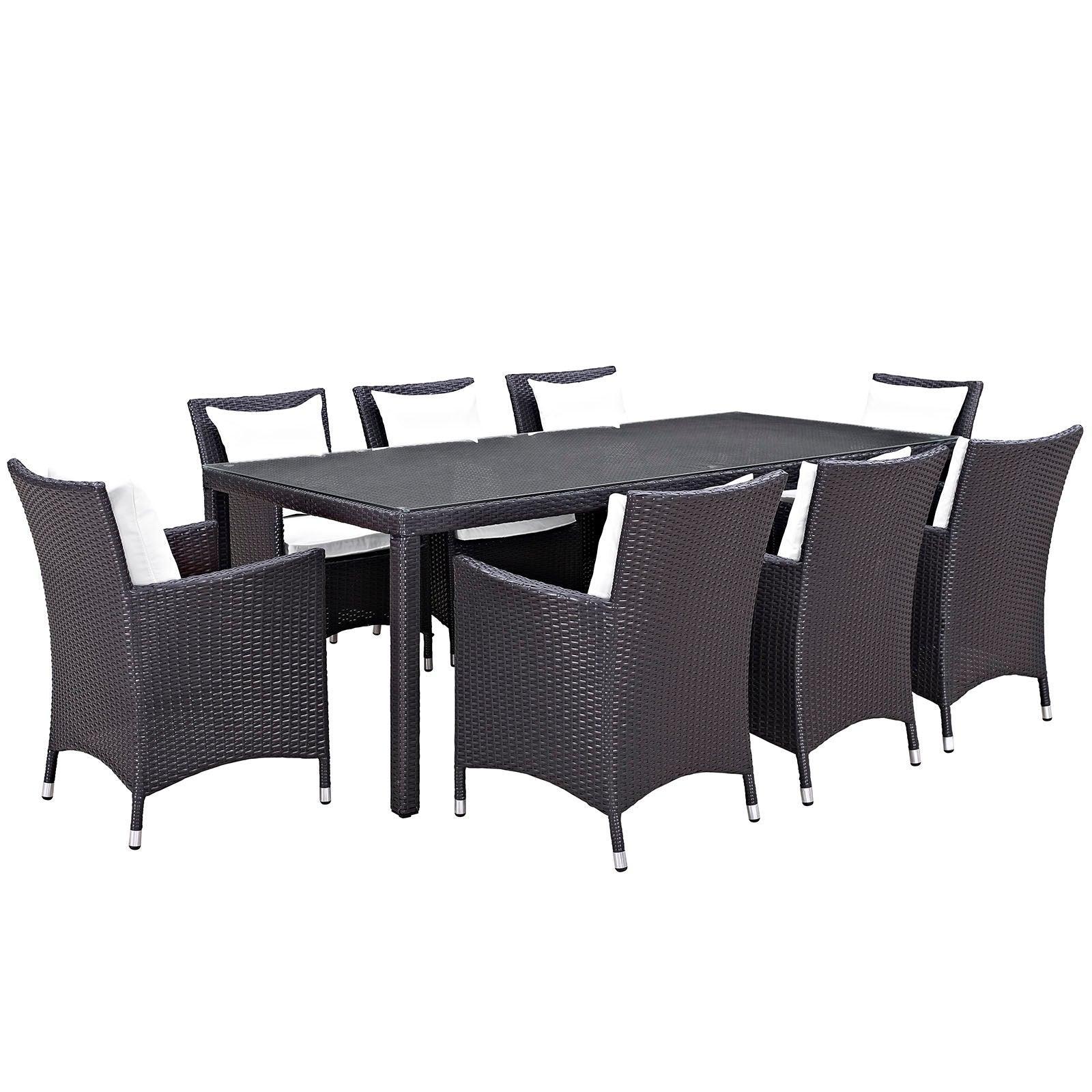 Modway Convene 9 Piece Outdoor Patio Dining Set FredCo