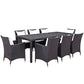 Modway Convene 9 Piece Outdoor Patio Dining Set FredCo