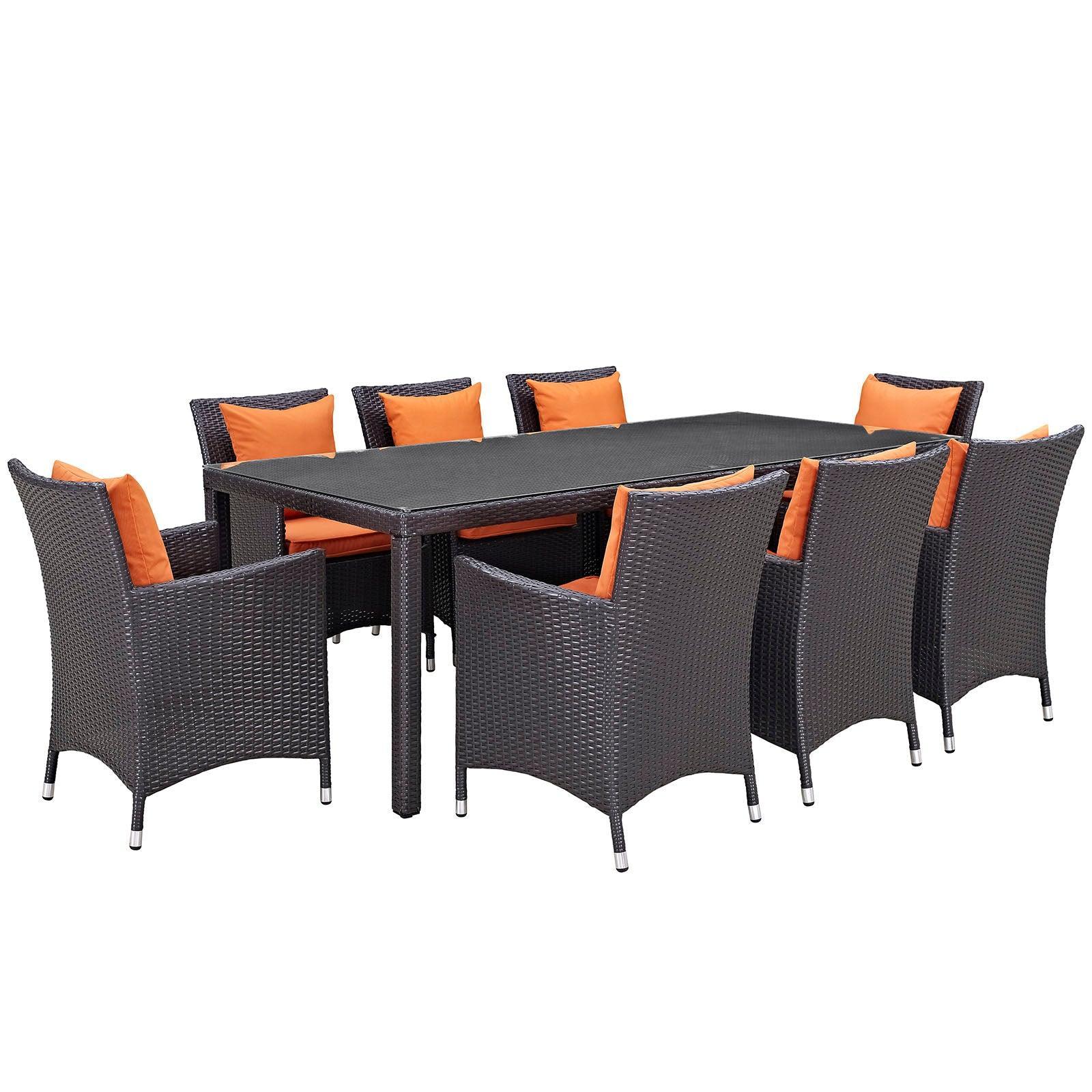 Modway Convene 9 Piece Outdoor Patio Dining Set FredCo