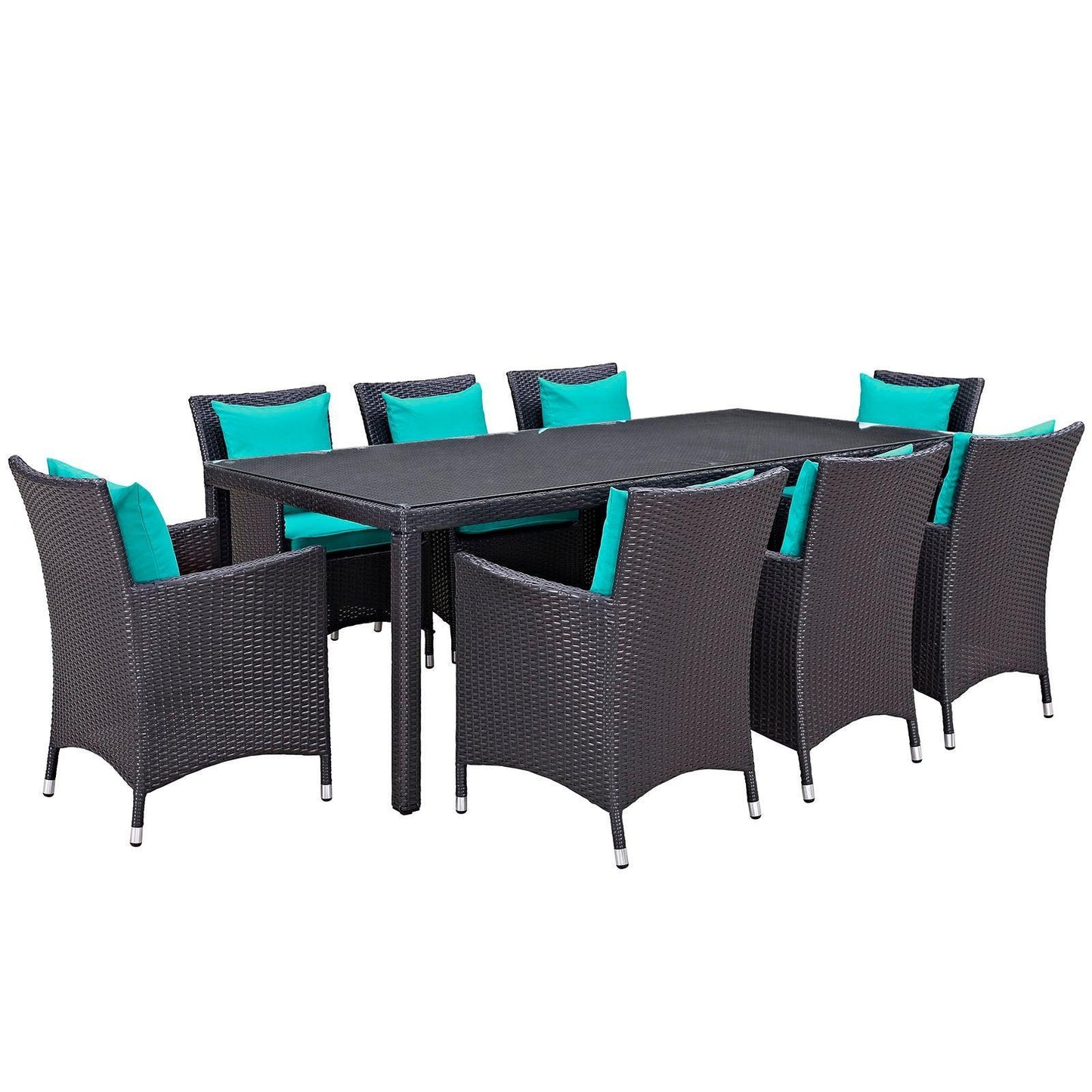 Modway Convene 9 Piece Outdoor Patio Dining Set FredCo
