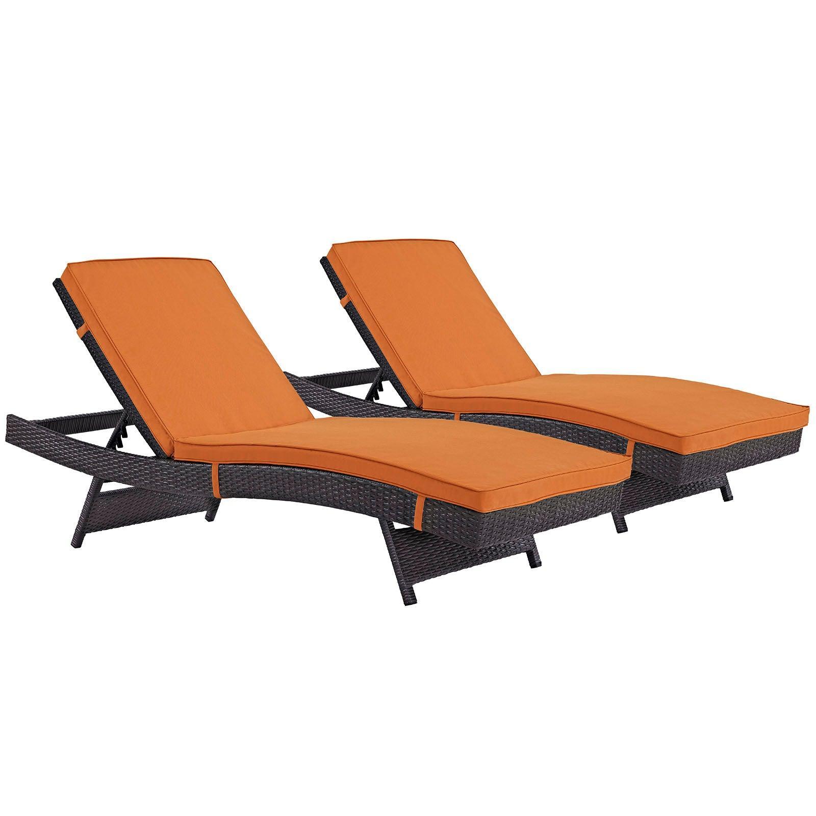 Modway Convene Chaise Outdoor Patio Set of 2 FredCo
