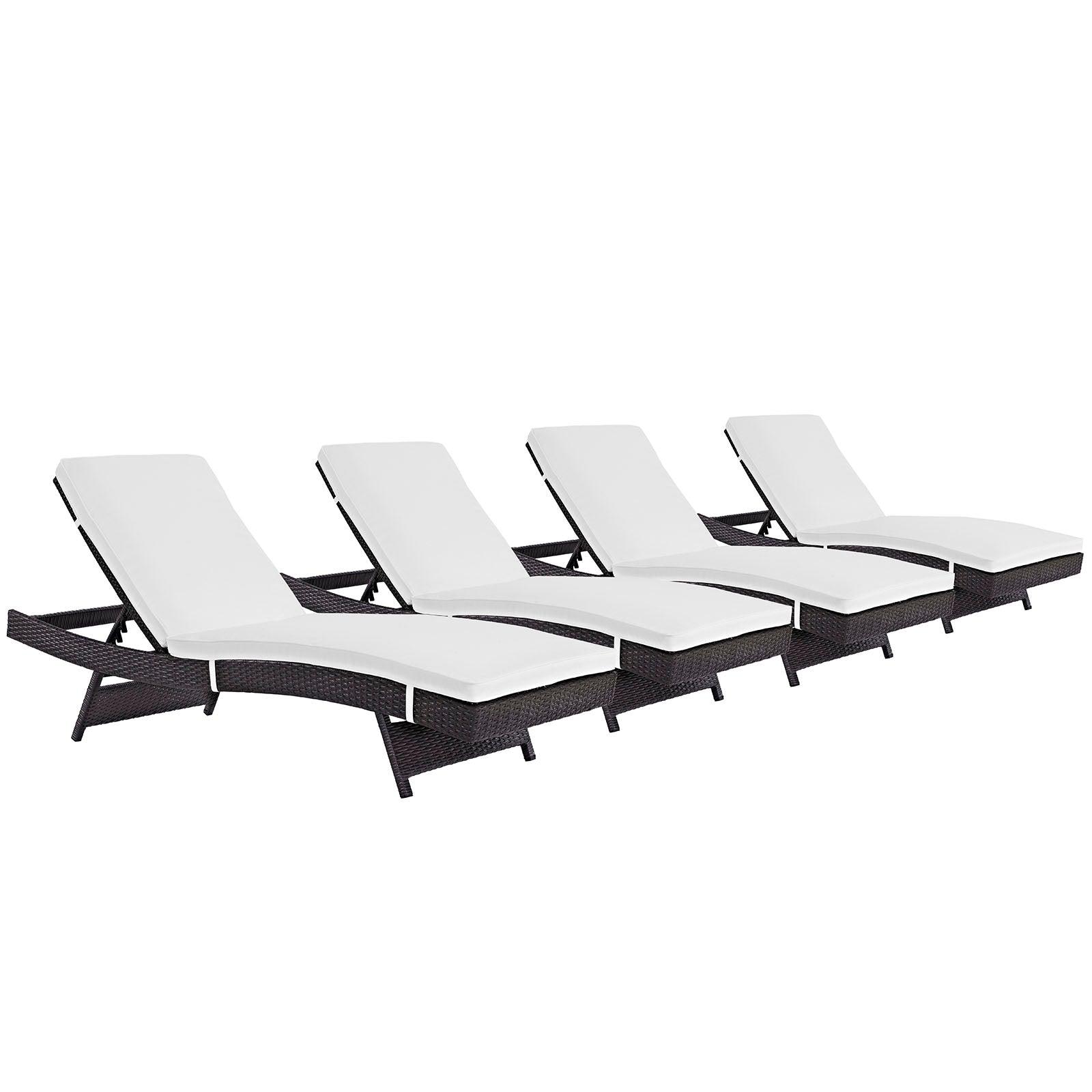 Modway Convene Chaise Outdoor Patio Set of 4 FredCo